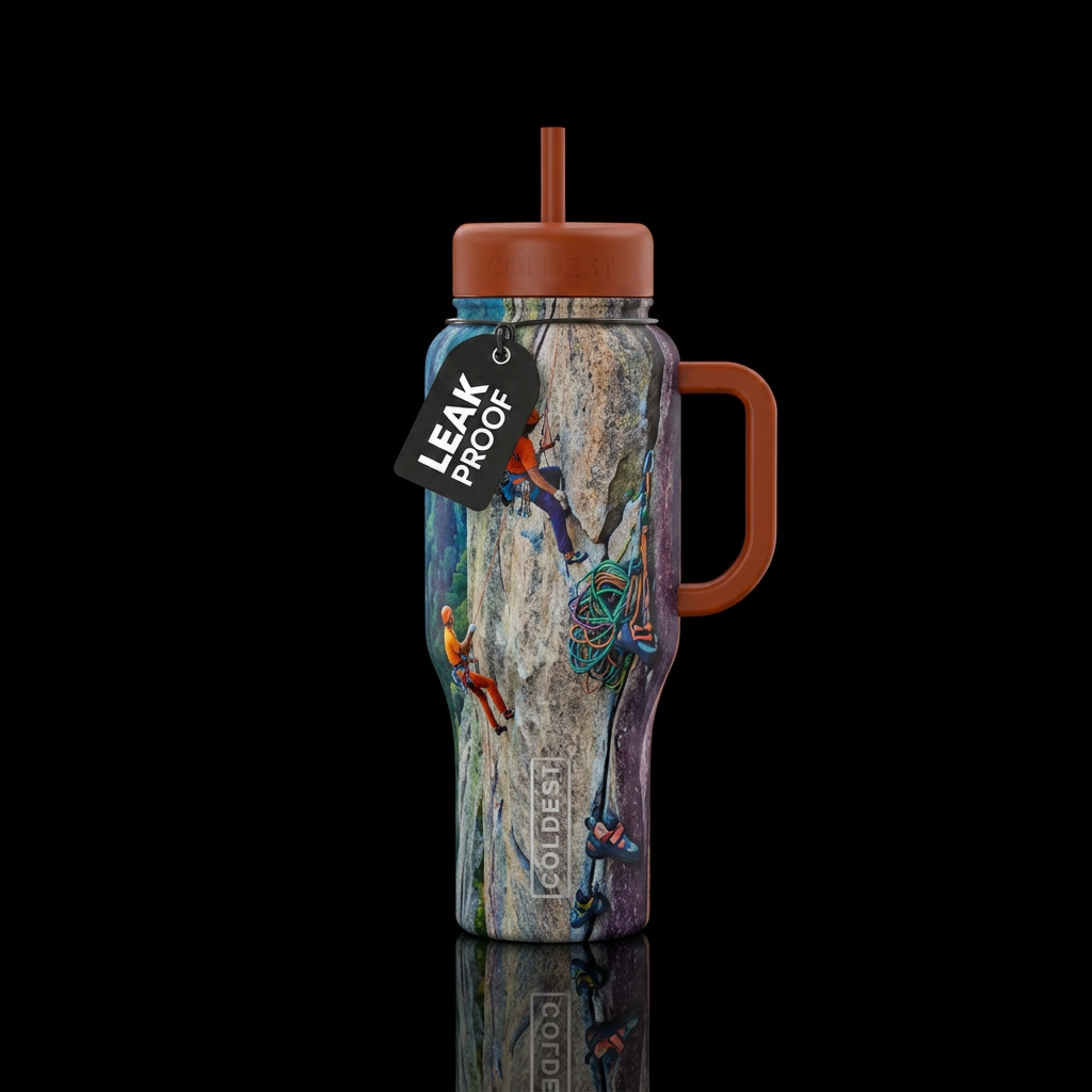 rock climbing water bottle design