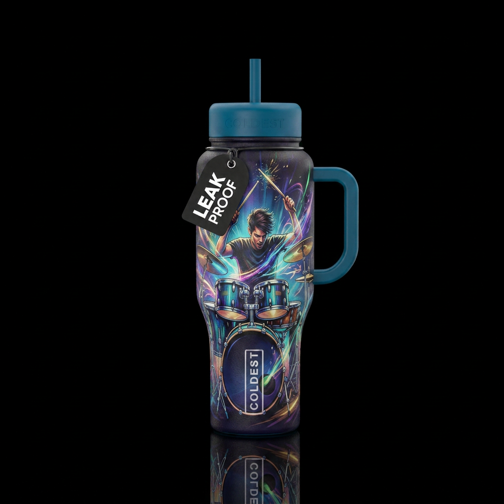 drummer water bottle design