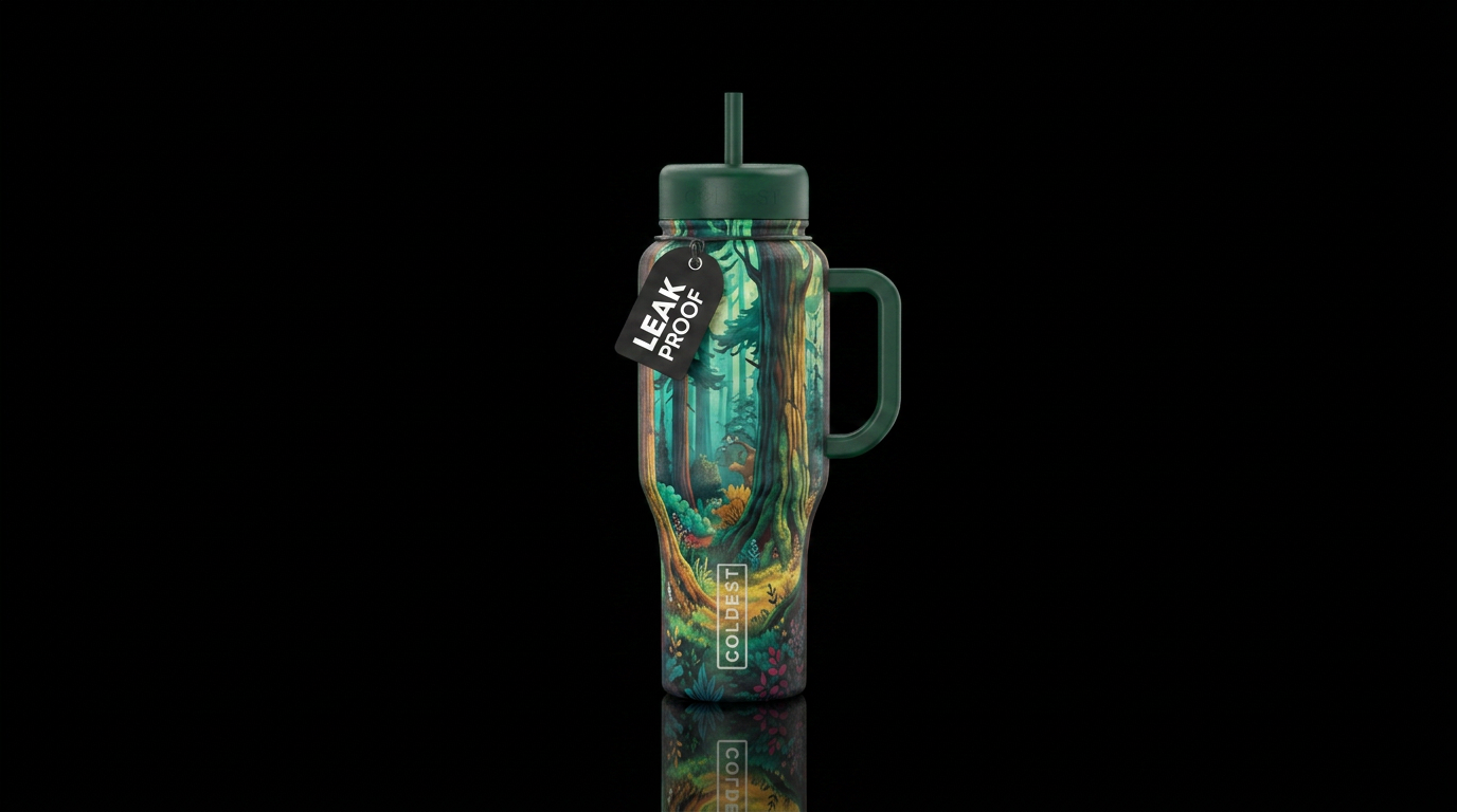 through the woods water bottle design
