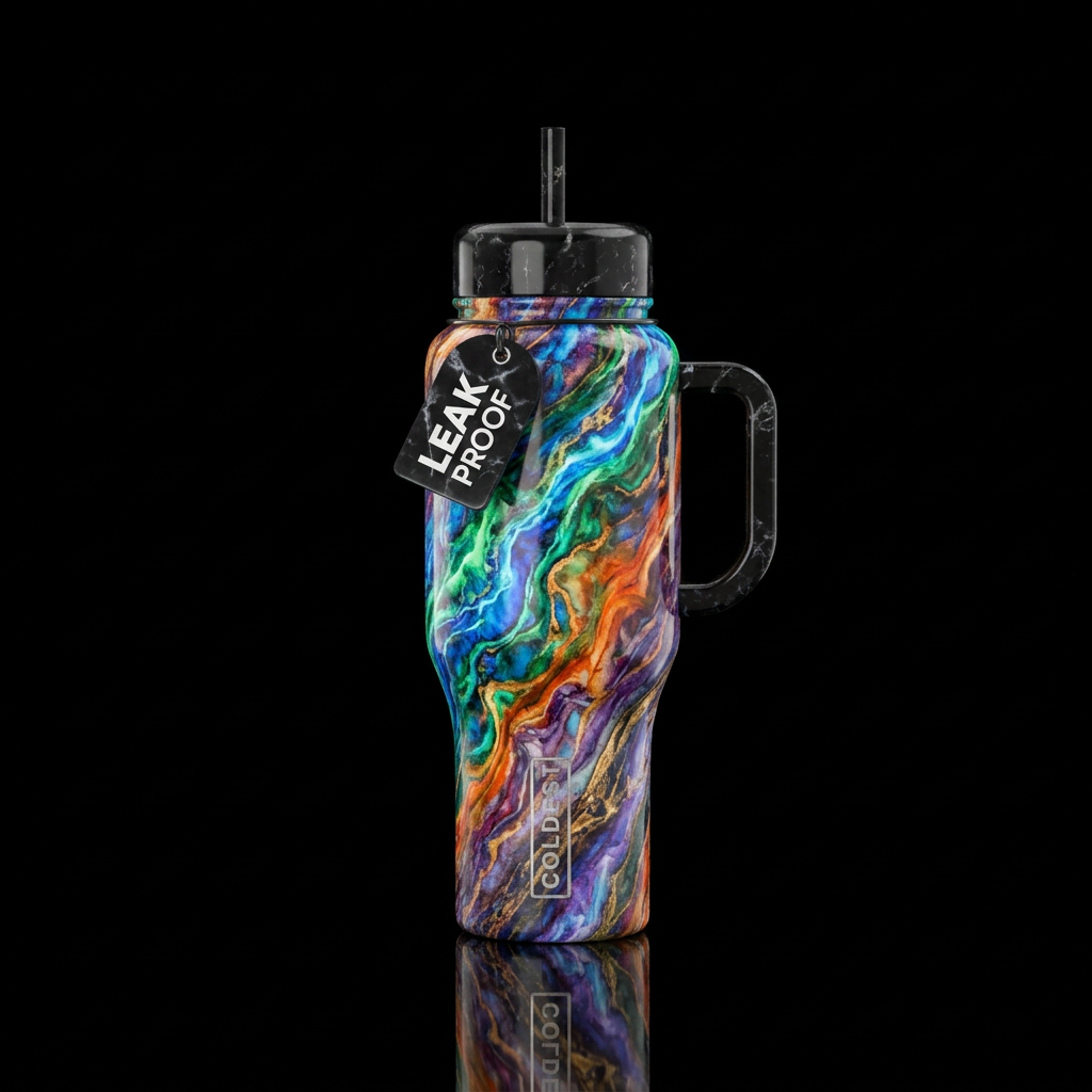 inside a marble water bottle design