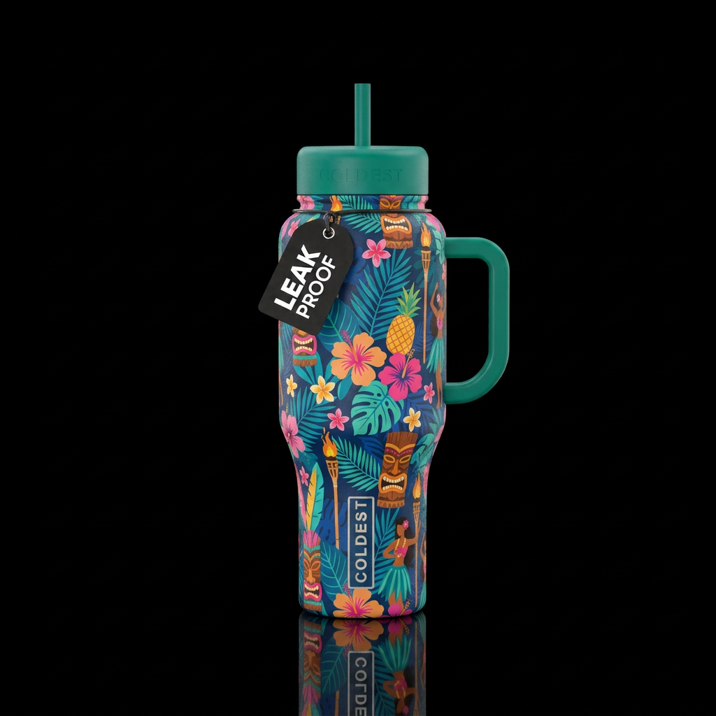luau party water bottle design