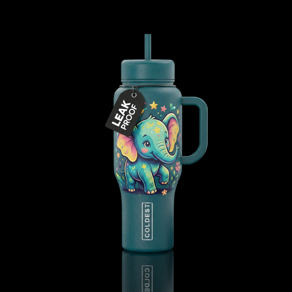baby, elephant water bottle design