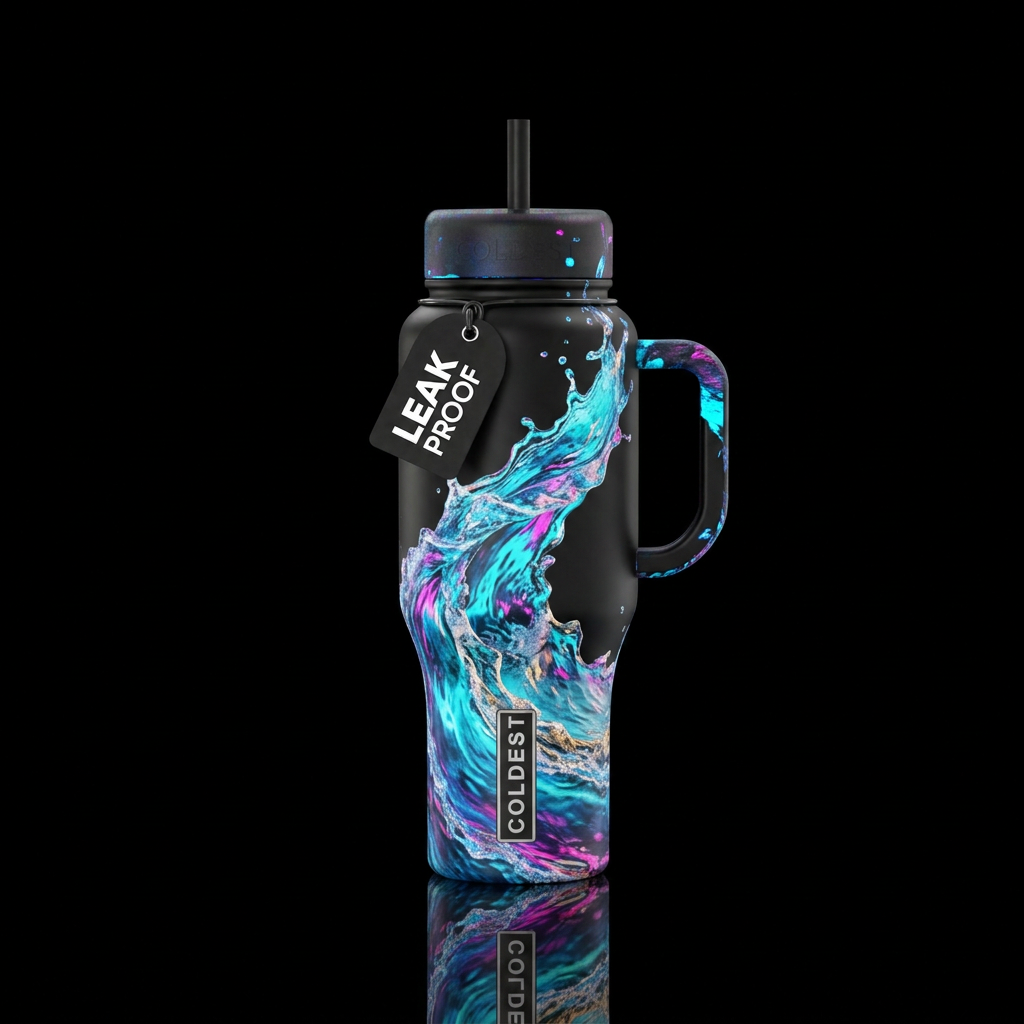 water in the bottom flowing up against gravity water bottle design