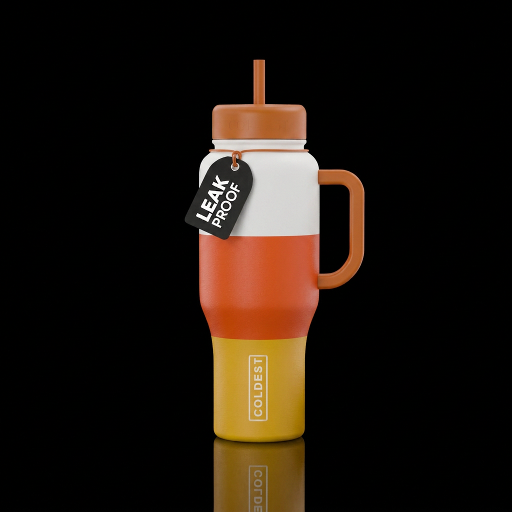 candy corn water bottle design