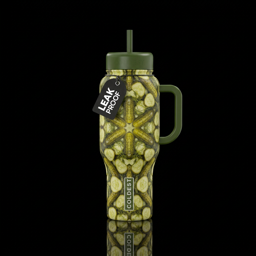 pickle  kalidscope water bottle design