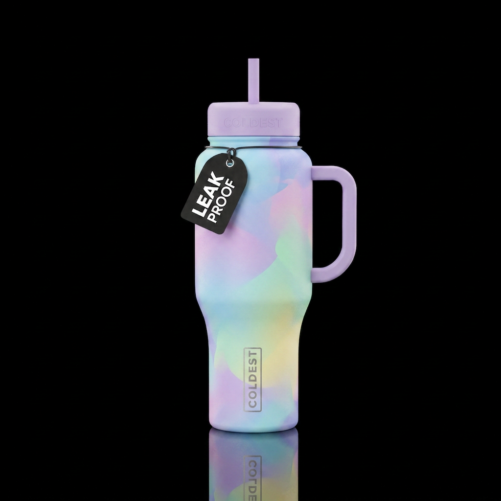 Pastel water bottle design