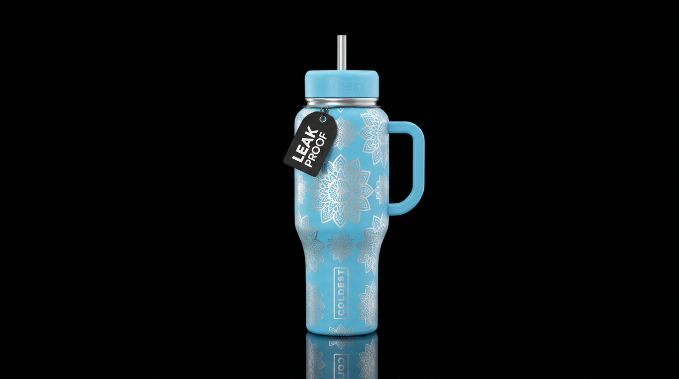 Mandala snowflakes in a variety of patterns that a... water bottle design