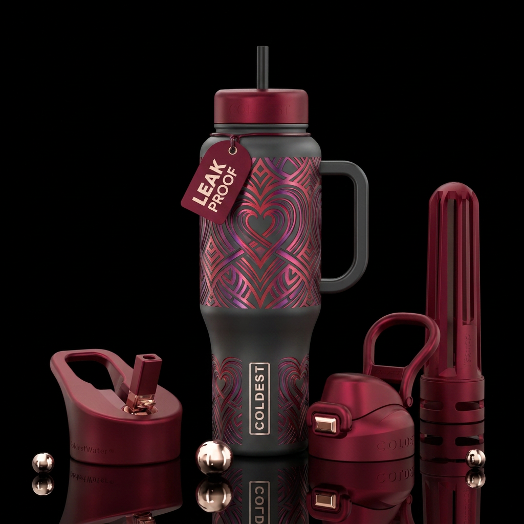 Make a really nice valentine’s Day cup for guys an... water bottle design