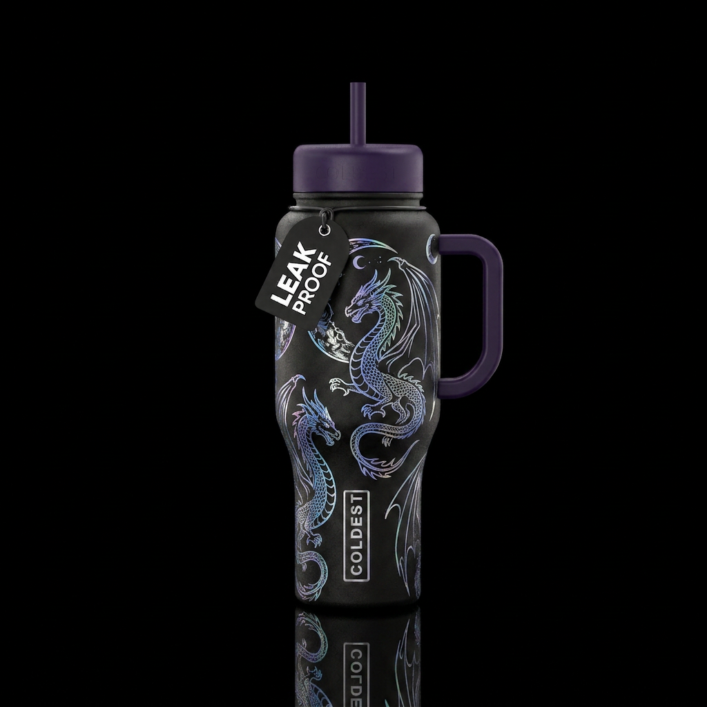 Winged Moonlight water bottle design