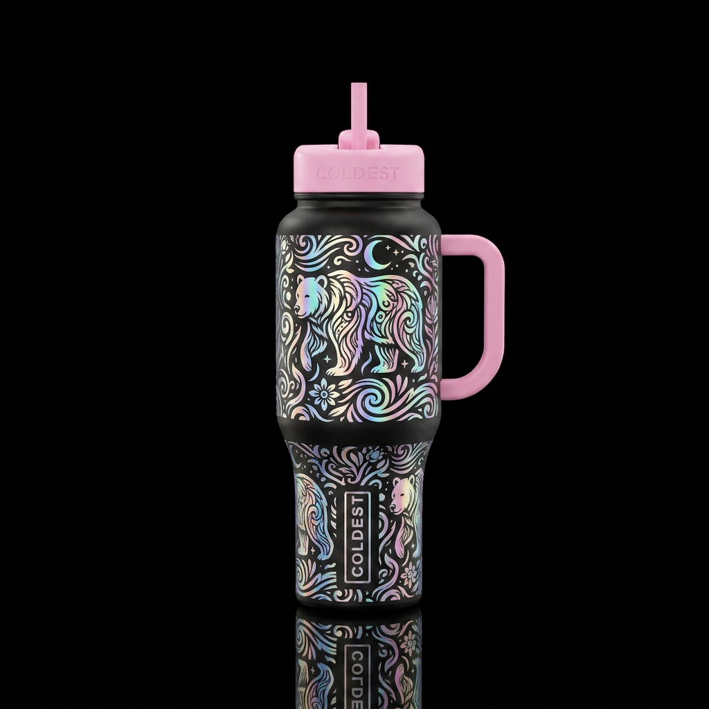 Moonlight Grizzly water bottle design