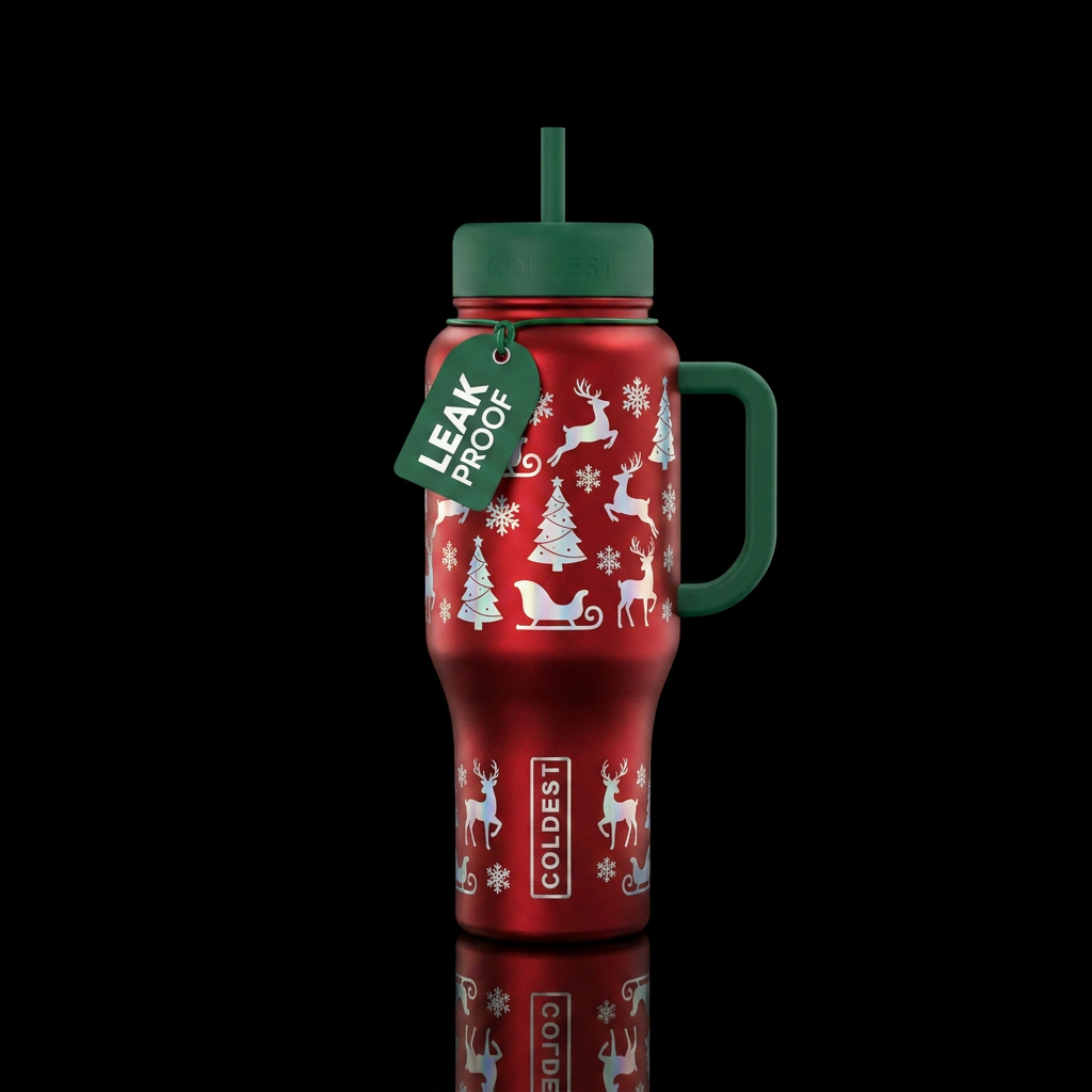Festive Moonlight water bottle design