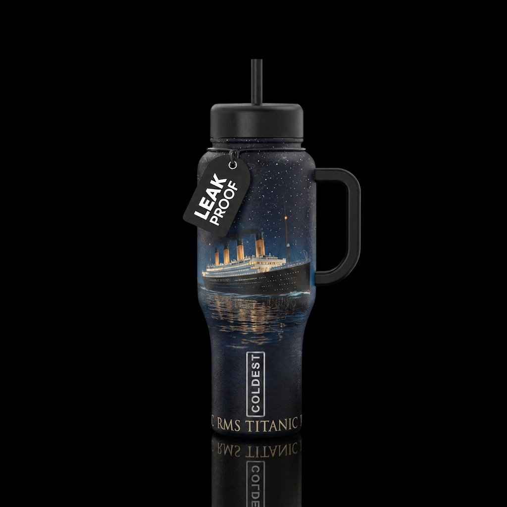 Titanic water bottle design