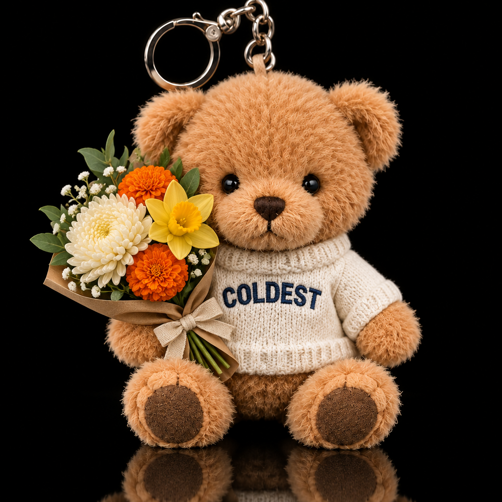 Garden Teddy water bottle design
