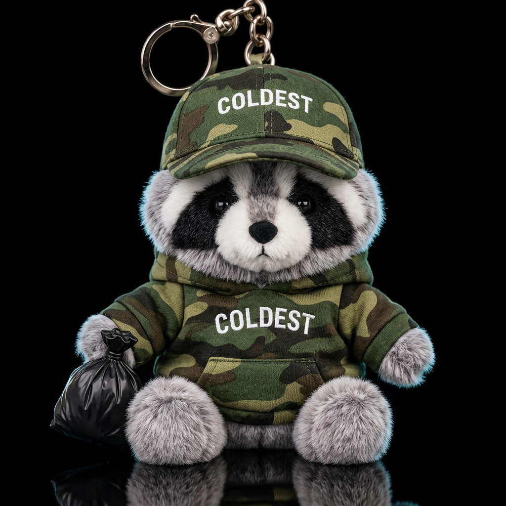 Rambo Racoon water bottle design