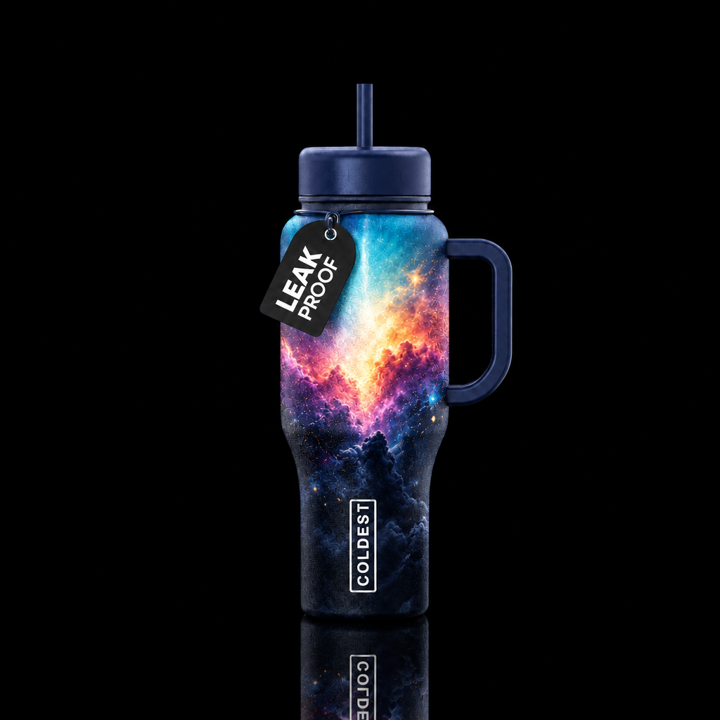 DARK FROM BELOW MEETING LIGHT FROM ABOVE AND EXPLO... water bottle design