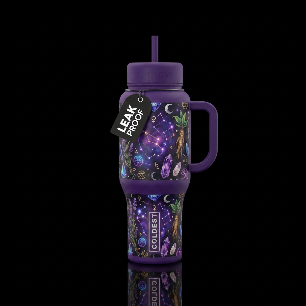 Create something dark and witchy water bottle design