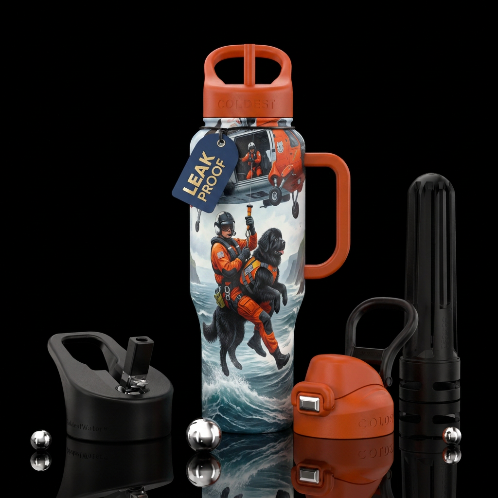 Bravery in action water bottle design