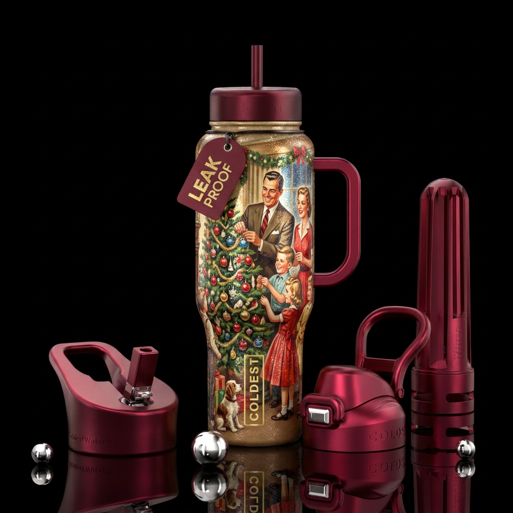 Christmas Nostalgia water bottle design