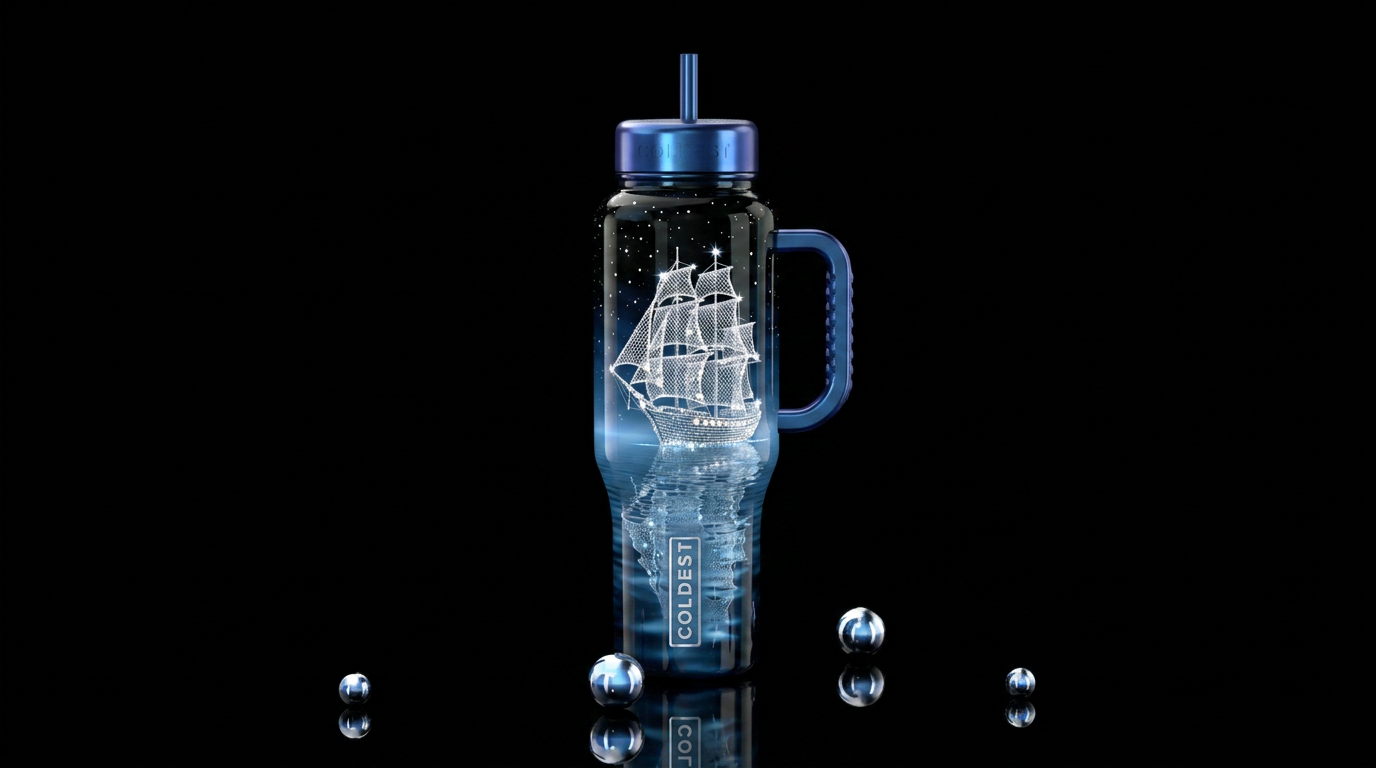 Light Ship water bottle design