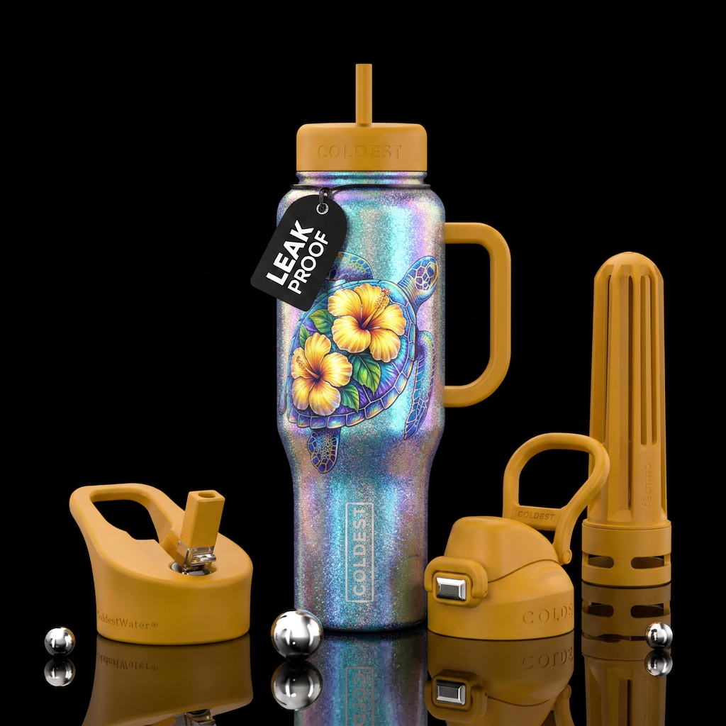 Hawaiian Sea Turtle water bottle design