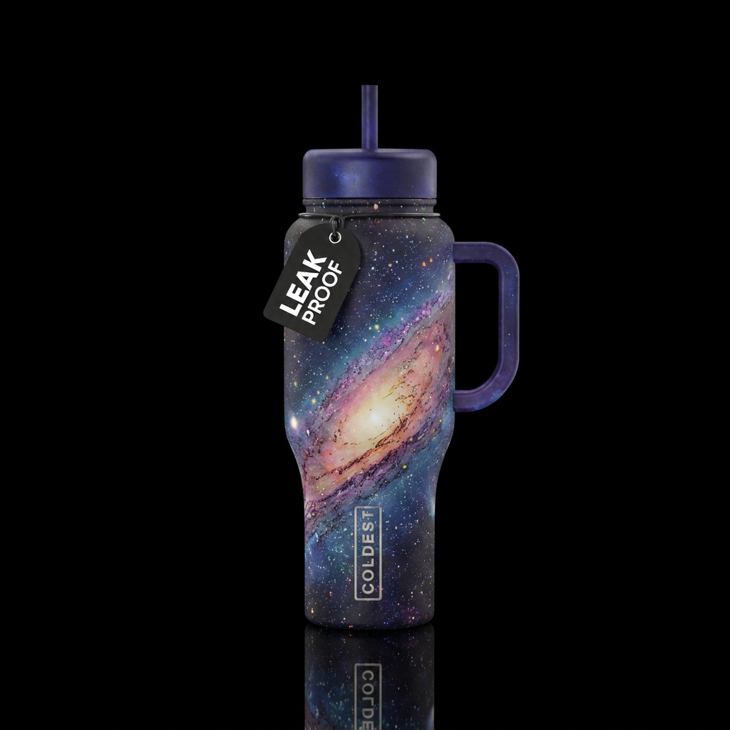 a comicik galxe like the millky waye water bottle design