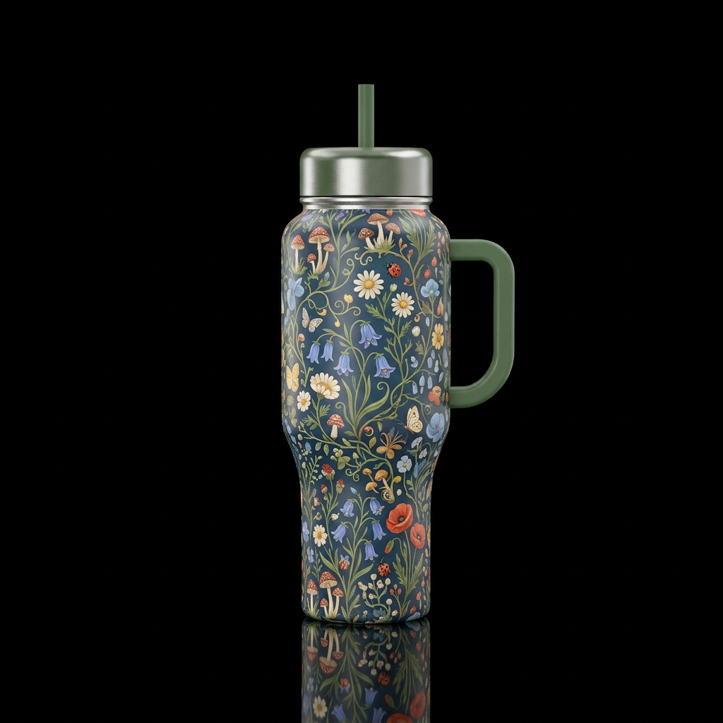 Cottage core water bottle design