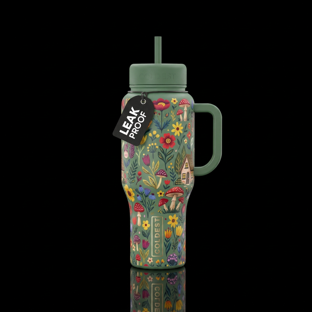 Cottage core water bottle design