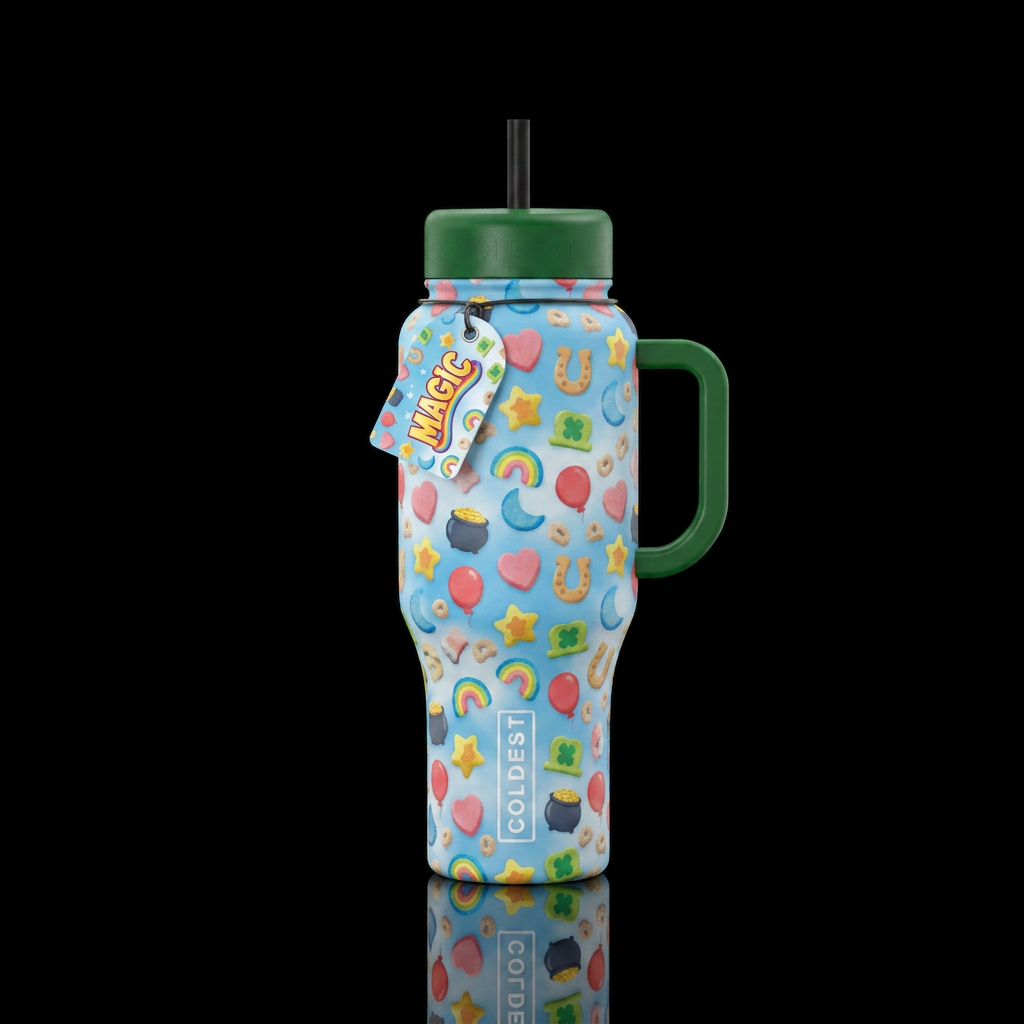 Lucky charms bottle water bottle design