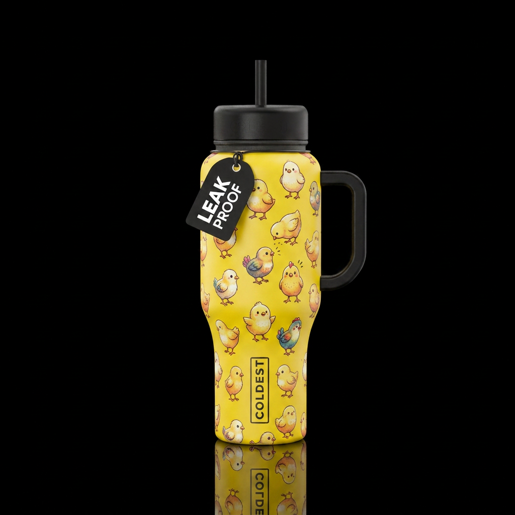 Baby chicken cup water bottle design