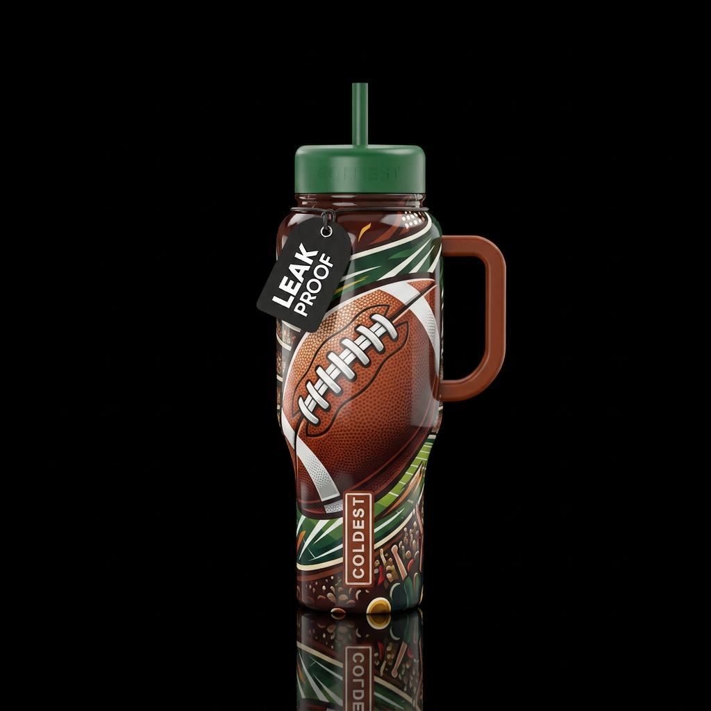 Football water bottle design