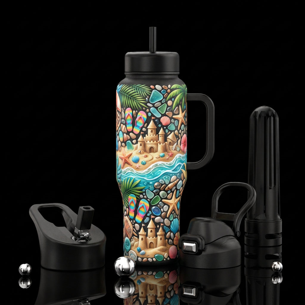 Beautiful Summer water bottle design