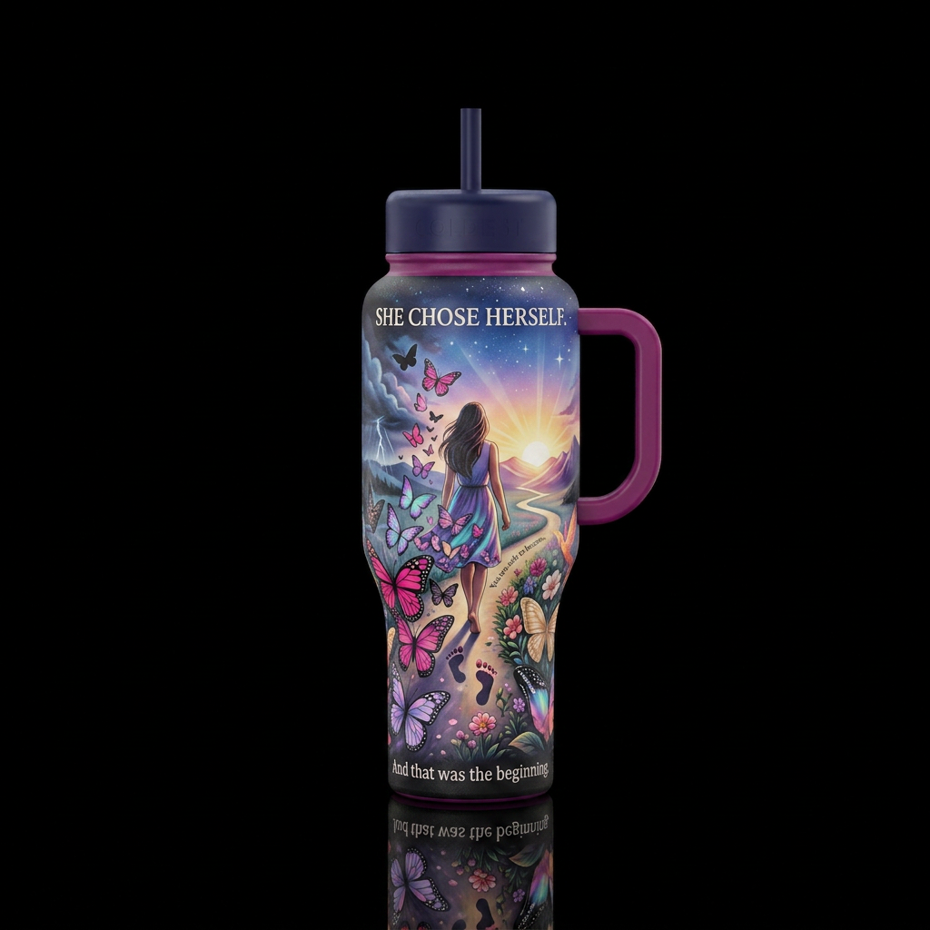 combine the butterfly + phoenix + new-path concept... water bottle design