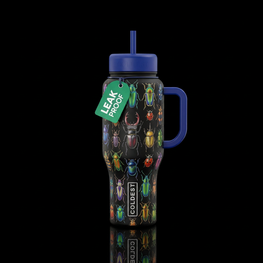 many different kinds of beetles water bottle design