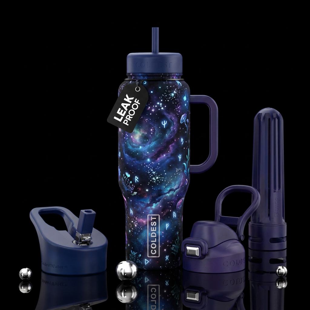 glowie, fantasy, magical, magic, whimsical water bottle design