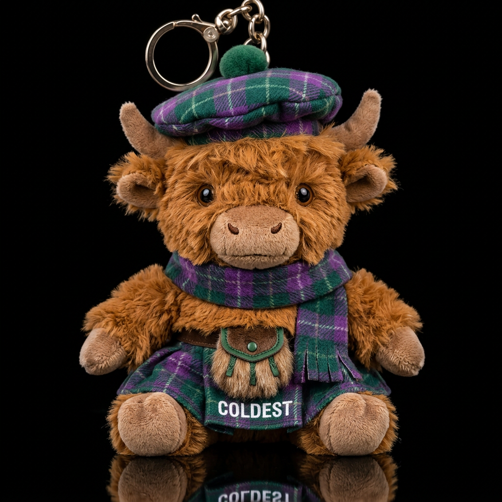 Hugo the Highland Calf water bottle design