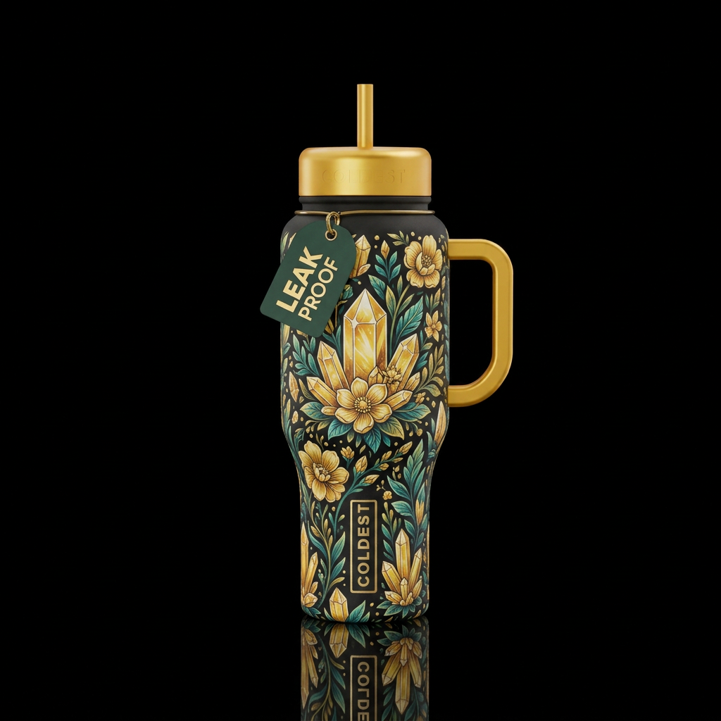 Citrine garden water bottle design