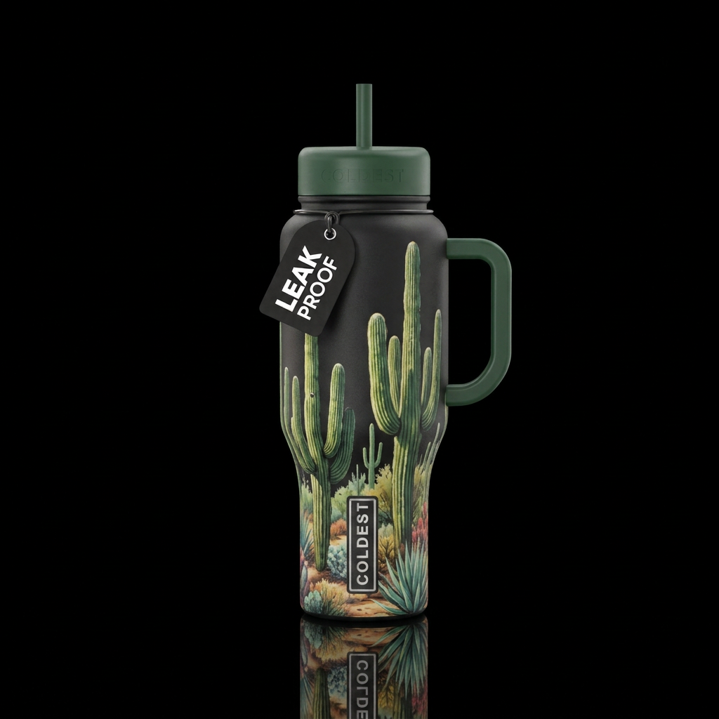 Wild saguaro water bottle design