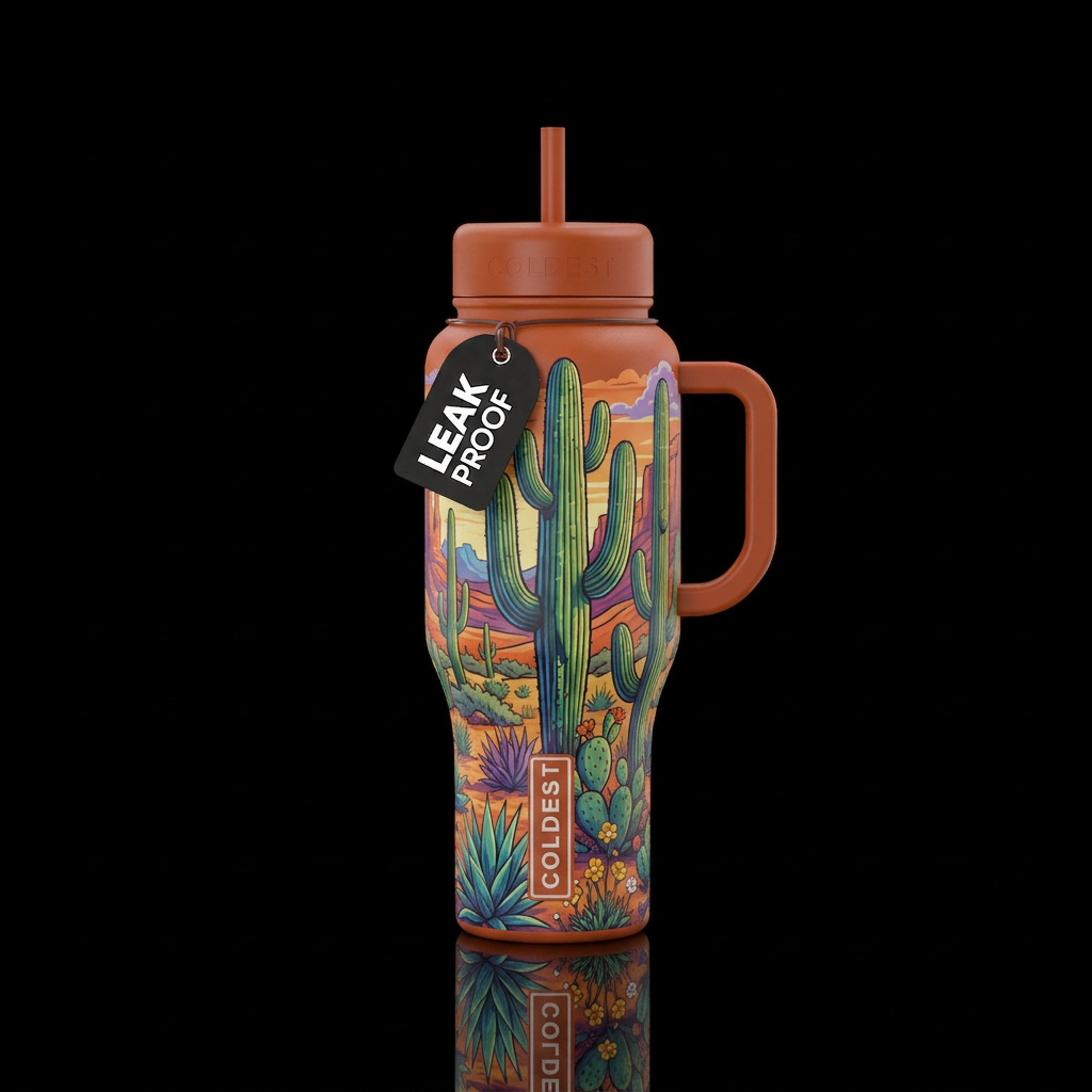 Wild saguaro water bottle design