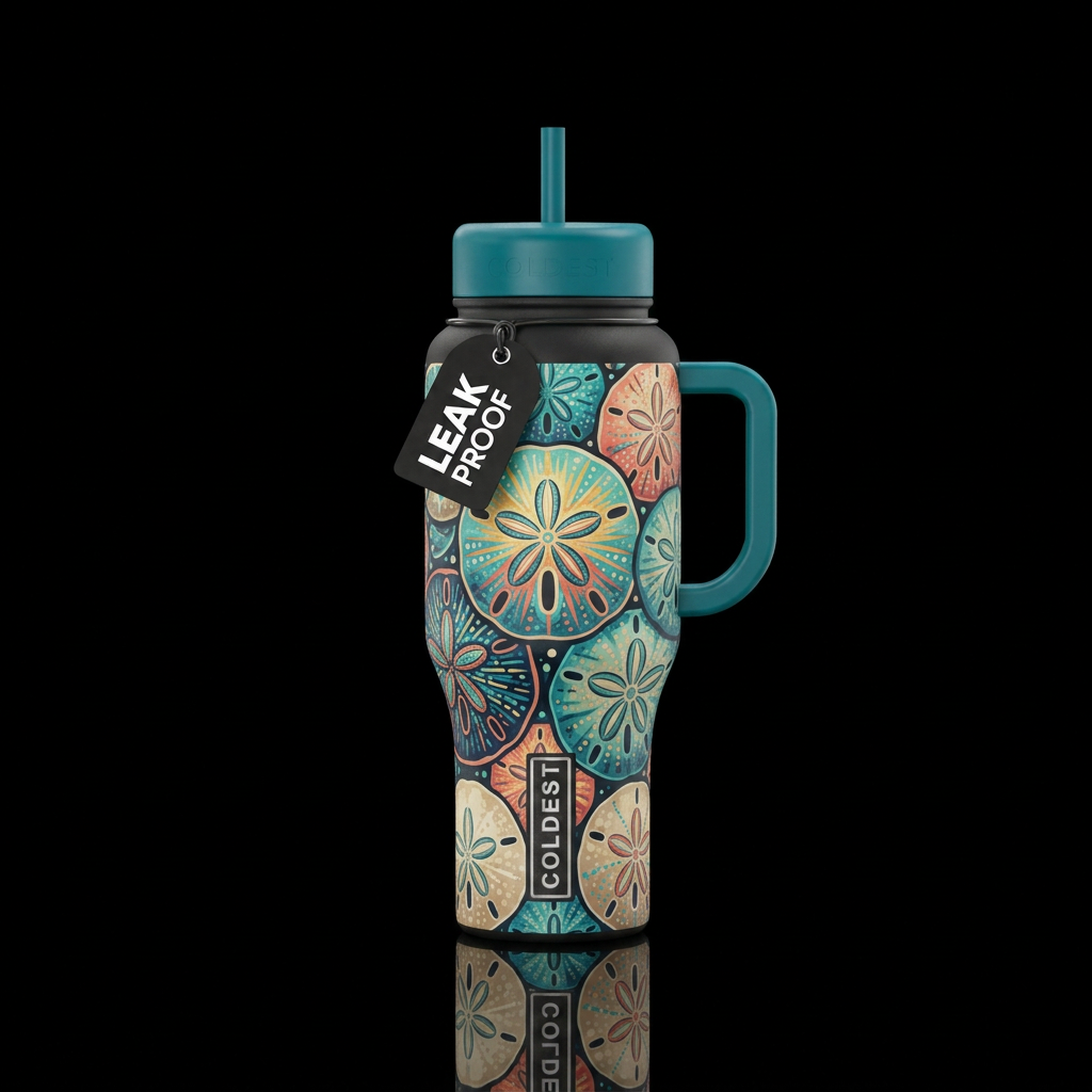 Sand Dollar Surprises water bottle design