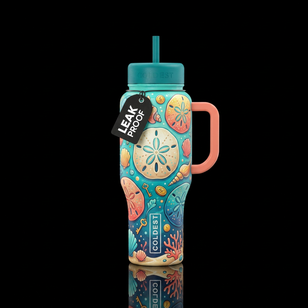Sand Dollar Surprises water bottle design