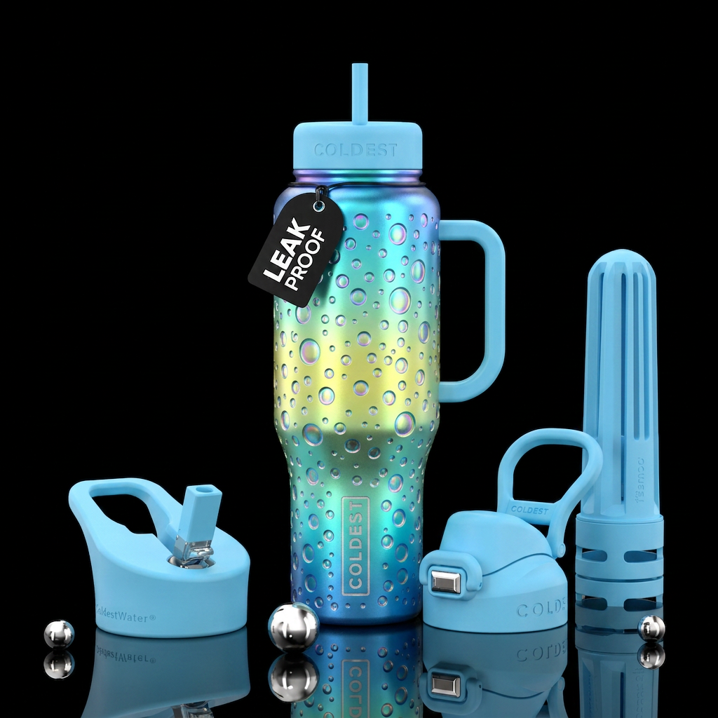 Rain Drops on Bottles water bottle design