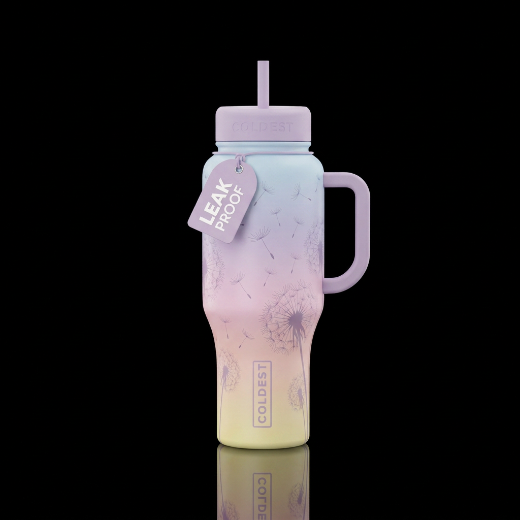 Rainbow Wishes water bottle design