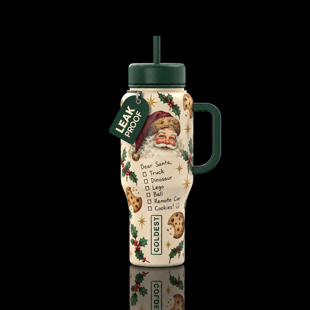 Letter to Santa water bottle design