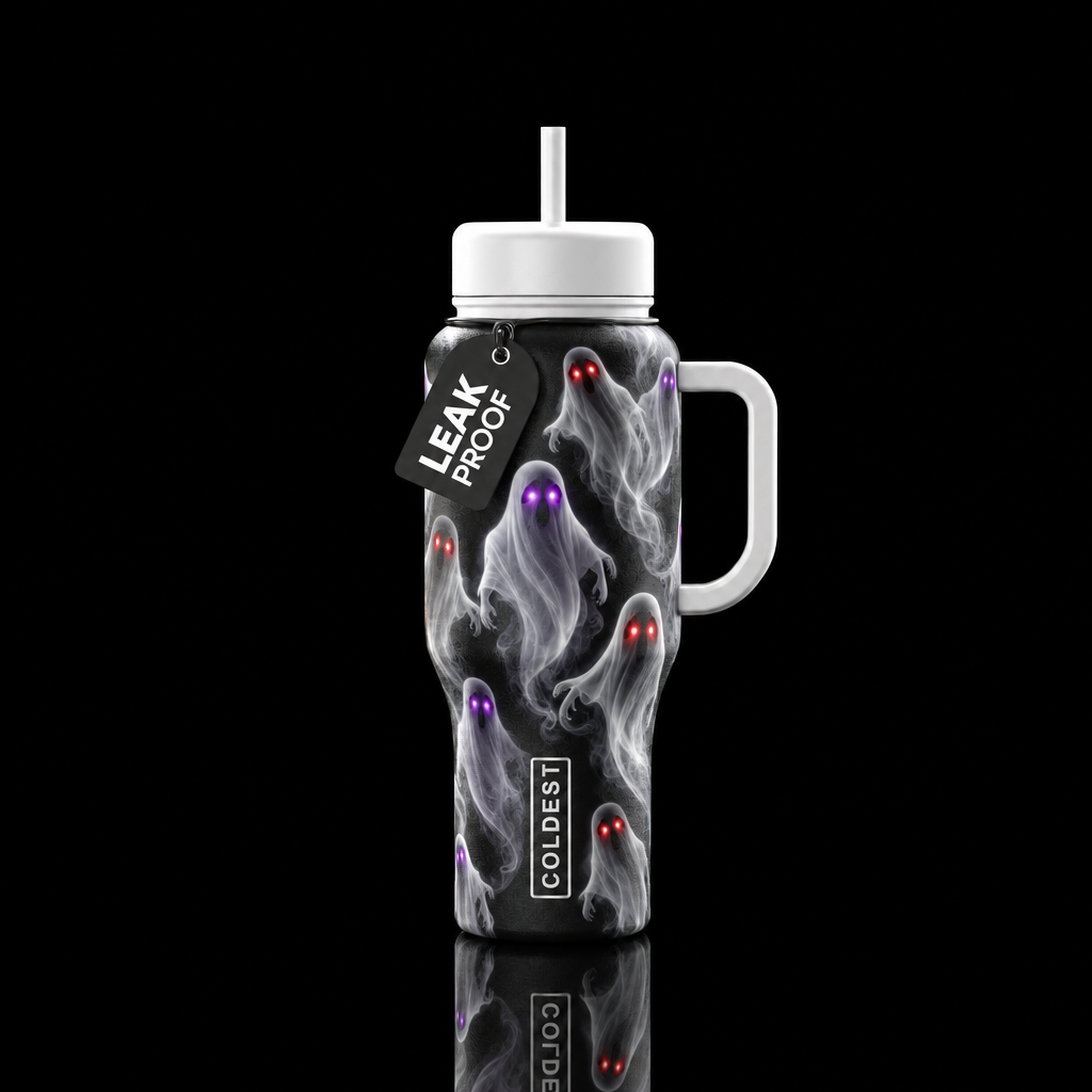 Poltergeist water bottle design