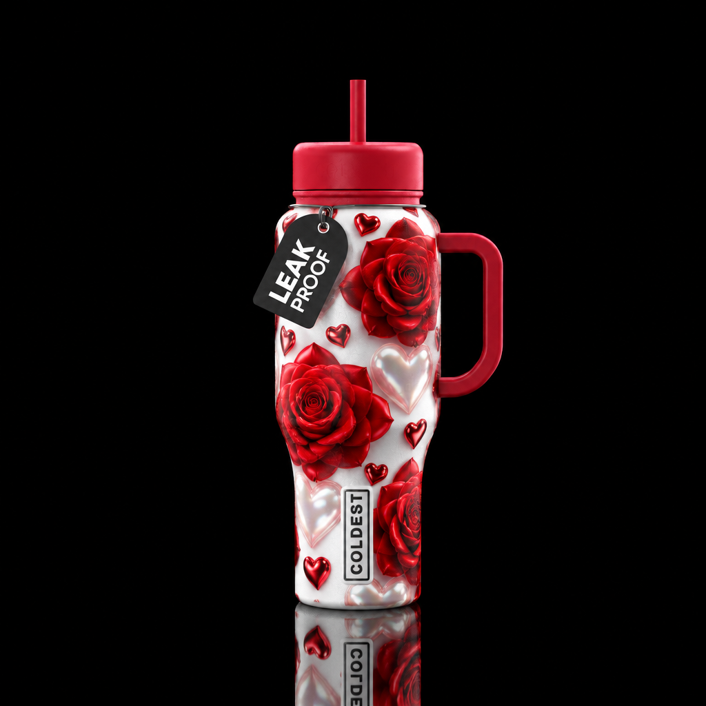 Roses are Red water bottle design