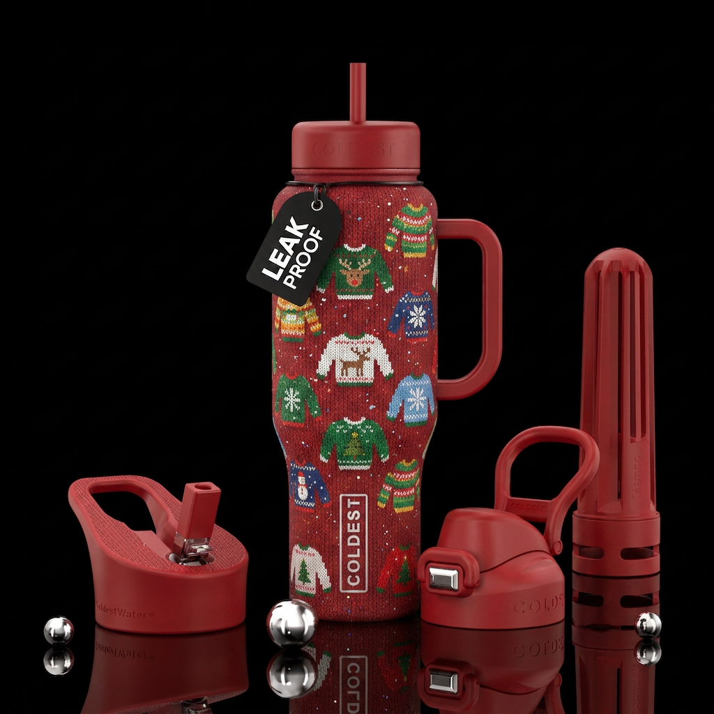 Sweater Weather water bottle design