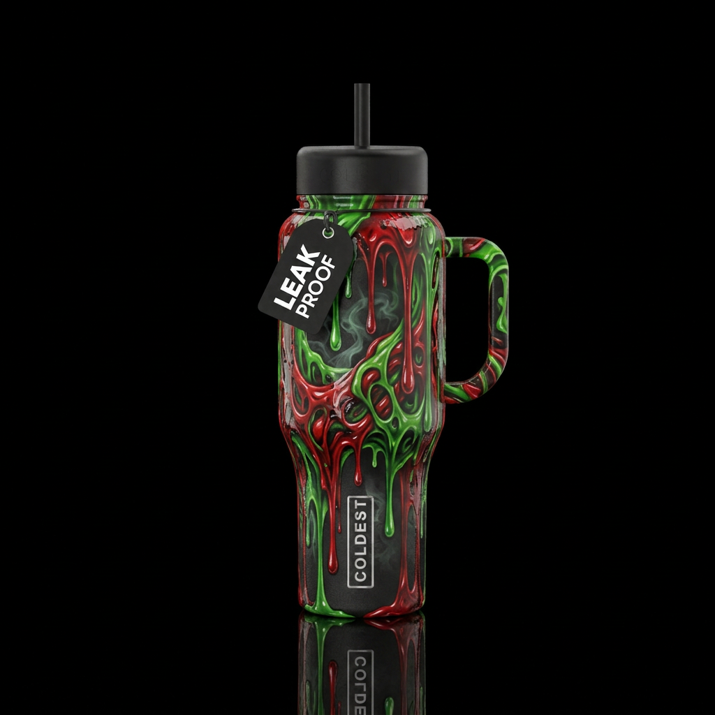 Christmas Slime water bottle design