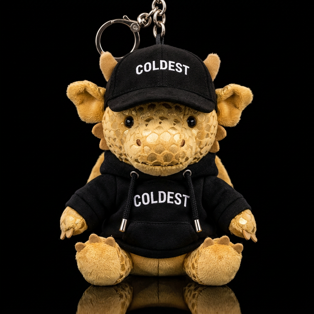 Goldie the dragon water bottle design