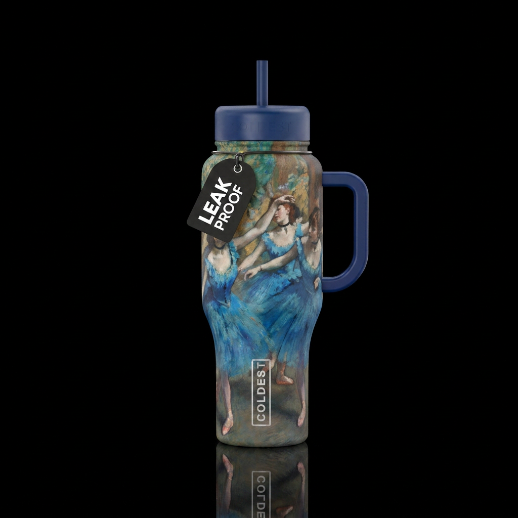 Dancers in Blue by Edgar Degas water bottle design
