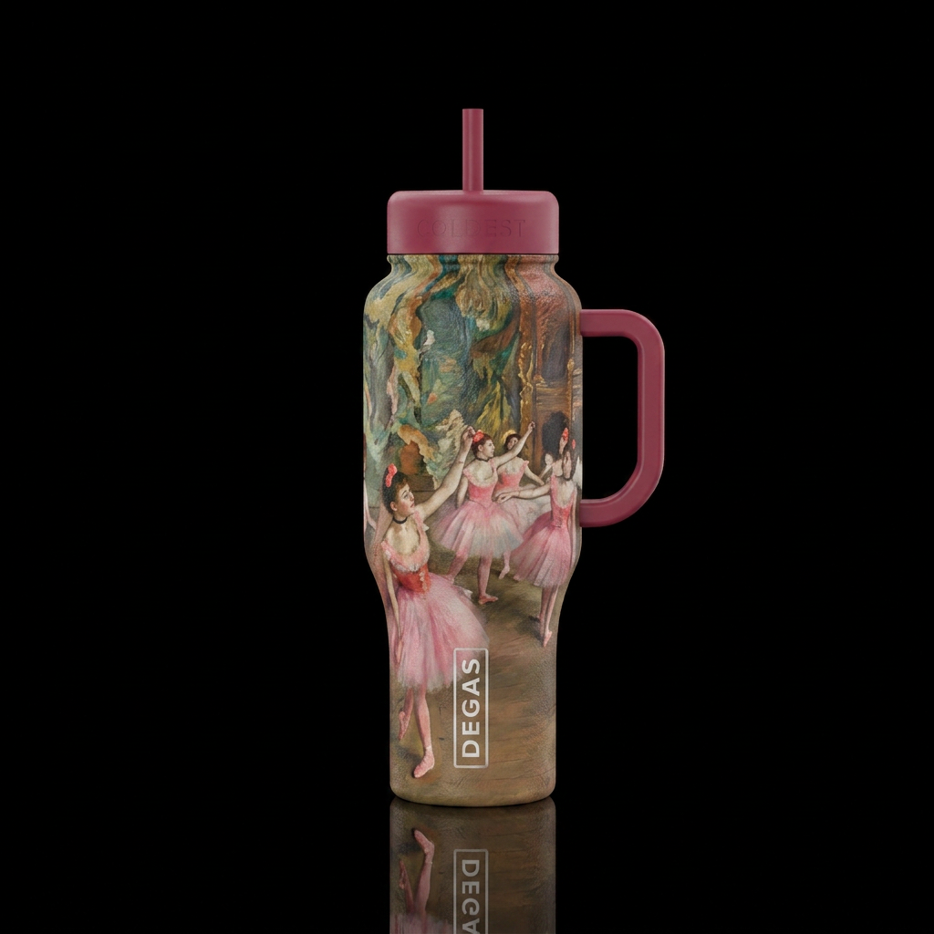 Dancers in Pink by Edgar Degas water bottle design